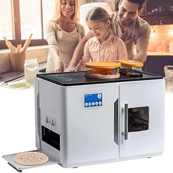 1800w Electric Roti Maker, Automatic Chapati Tortilla Pancake Flatbread Pita Making Machine, 1 Key to Make 8 Pcs/1 Time, Thickness 1.0-1.5 Mm Adjustment, Chapatti, Flour Tortilla, Dosa, Tawa