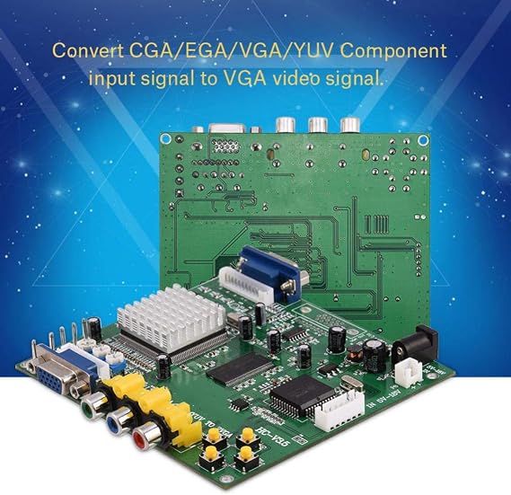 Video Converter Game CGA/EGA/YUV/RGB to VGA Video Output Converter Adapter Board for CRT LCD PDP Monitor