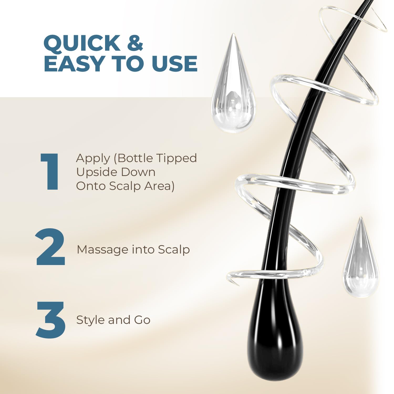 HAIRMETTO Saw Palmetto Extract Serum for Hair Loss, Hair Growth Serum with Stinging Nettle, Rosemary Oils and Peppermint Scent, Hair Serum for Men and Women - 4oz (118ml) - Image 4