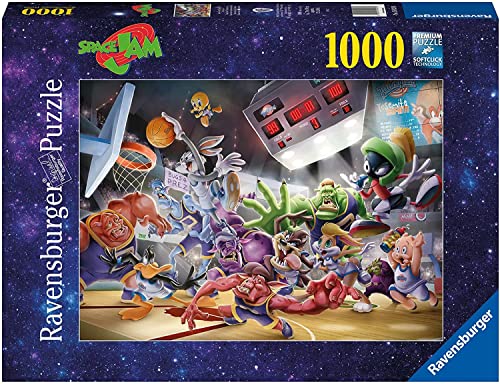 Ravensburger Space Jam: Final Dunk - Quebra-Cabeça Emocionante De 1000 Peças Para Crianças E Adultos, Tecnologia Exclusiva Softclick, Acabamento Vibrante Antirreflexo, Materiais Duráveis, Diversão D