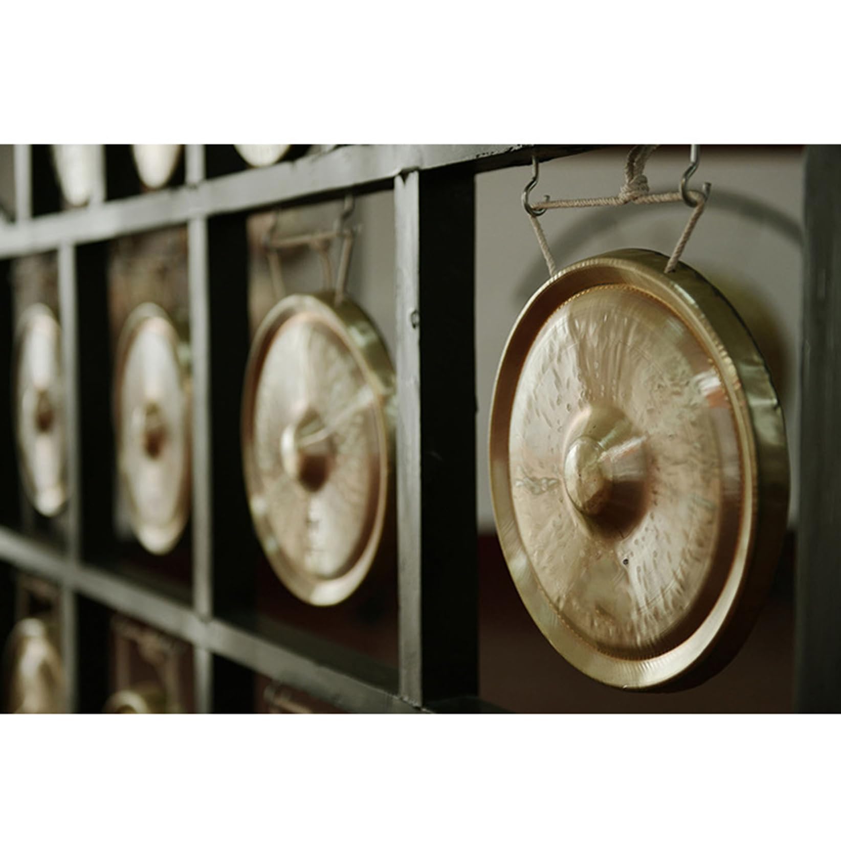 gong, Gong de latón, instrumento percusión, gongs viento chinos for terapia sonido, meditación y yoga, dorado, 40 cm(35cm)