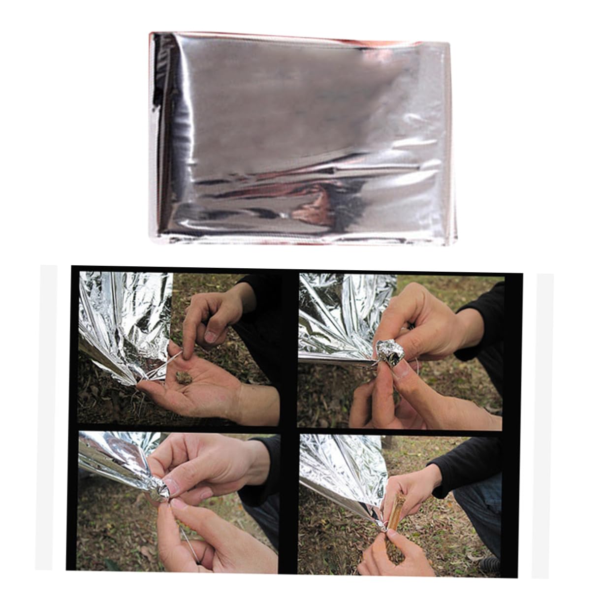GALPADA Reflective Survival Emergency Foil for Outdoor Hiking Climbing Camping and Survival Situations Essential Safety Gear for Protection