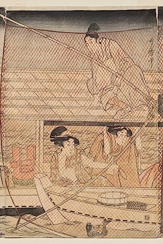 Toile Pêche au filet la nuit Sumida Kitagawa Utamaro pour remplacer une déco banale
