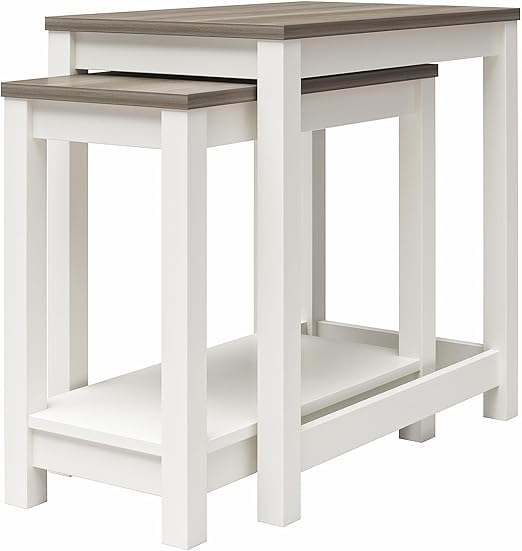 Ameriwood Home Chapel Hill Rustic Farmhouse Nesting Table 2