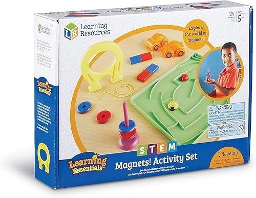 Miniatura 6 de Learning Resources Juego de actividades STEM Magnets, lecciones de ciencia, 24 piezas, a partir de 5 años