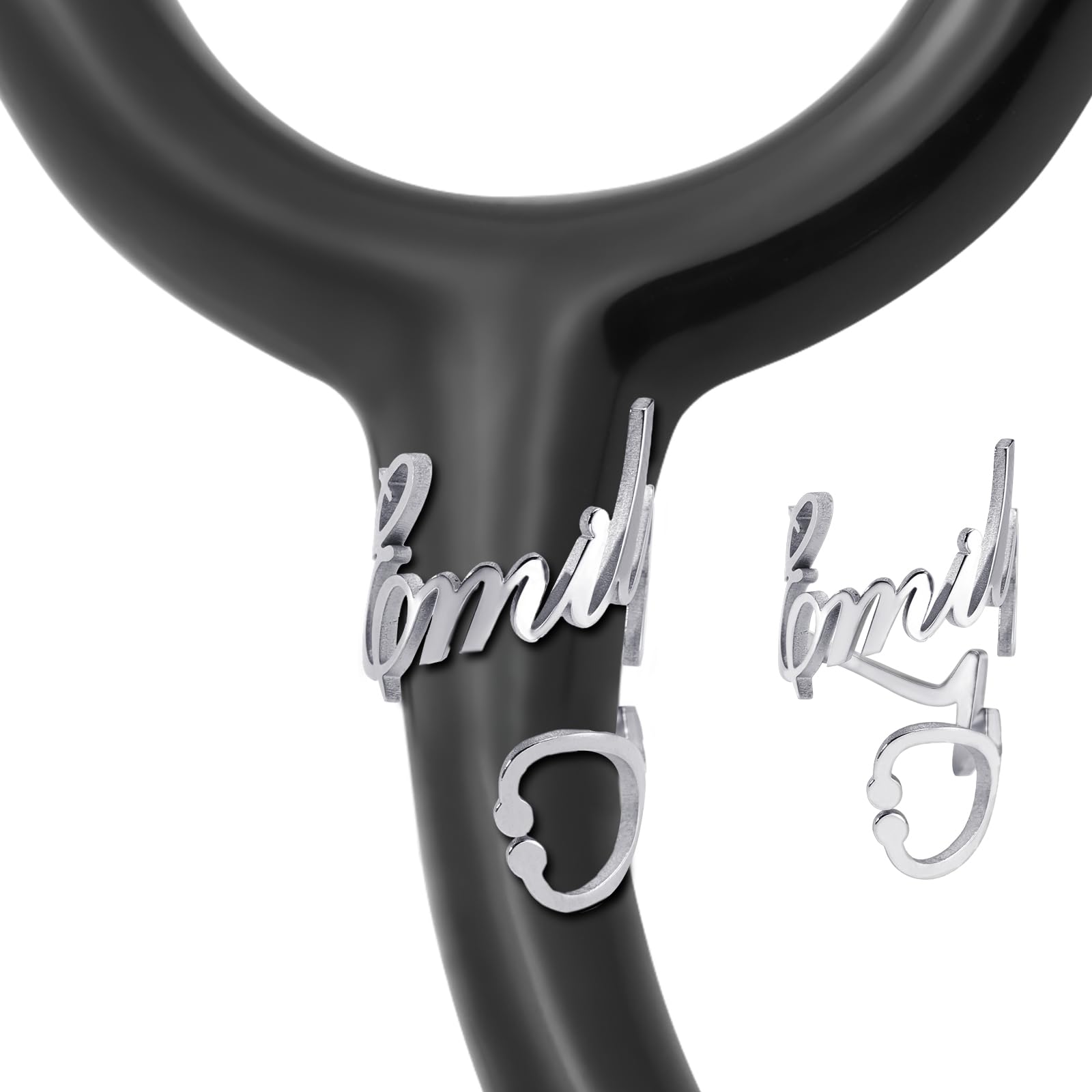 Personalized Stethoscope Name Tag Customized Iittman Stethoscope Charms Stethoscope ID Tag-Nurses Week/Graduation Gift for Nurse, Doctor, Medical Assistant (Style 7)