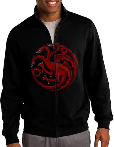 Amazon.com: Game Of Thrones Logotipo de dragón de los hombres Casual cierre  Sudaderas con capucha chamarra : Ropa, Zapatos y Joyería