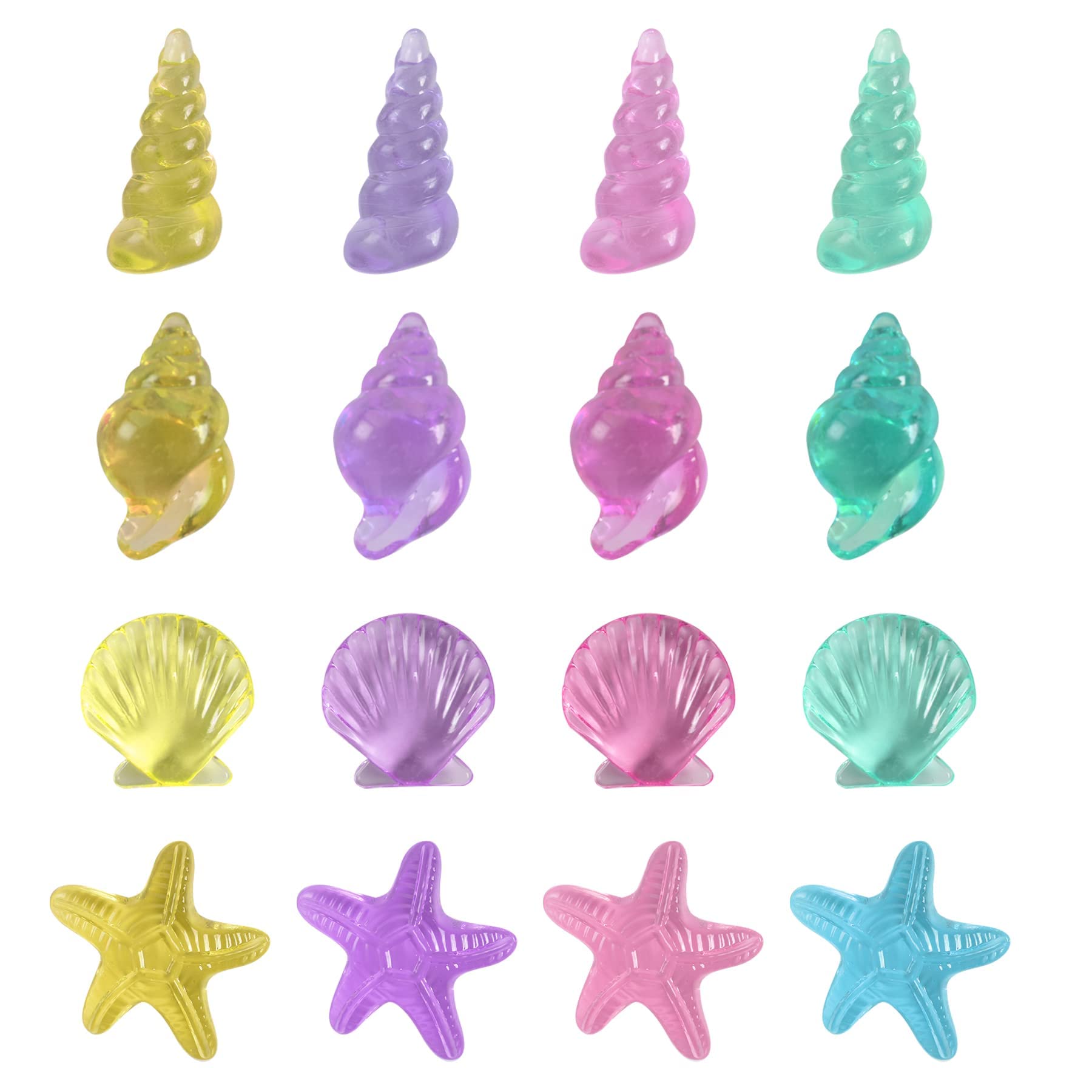 Shell and Conch Acrylic Ocean Animal Highly Simulation Lifelike Model for Home Party Decoration Random 45 pcs