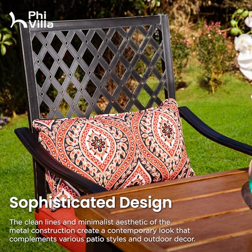 PHI-VILLA-3-pcs-Patio-Bar-Set-Counter-Height-Bar-Set-with-2-Swivel-Cushioned-Stools-31-Square-Patio-Bar-Table-with-Umbrella-Hole-Outdoor-Furniture-Set-for-Patios-Backyard-Porches-or-Garden PHI VILLA 3 pcs Patio Bar Set Counter Height Bar Set with 2 Swivel Cushioned Stools 31 Square Patio Bar Table with Umbrella Hole Outdoor Furniture Set for Patios Backyard Porches or Garden