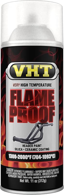 Tinta para escapamento VHT Flameproof cerâmica transparente, acabamento fosco – 325 mL
