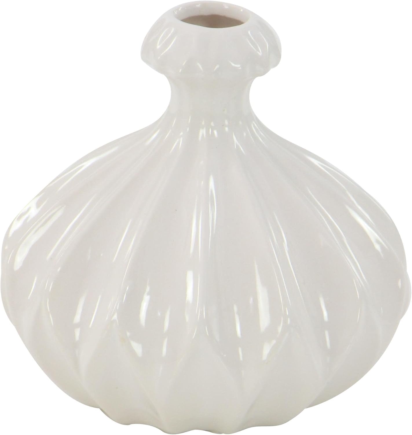 Deco 79 Ceramic Decorative Vase Centerpiece Vases with Varying Patterns, set of 3 Flower Vases for Home Decoration 6" x 6" x 6", White