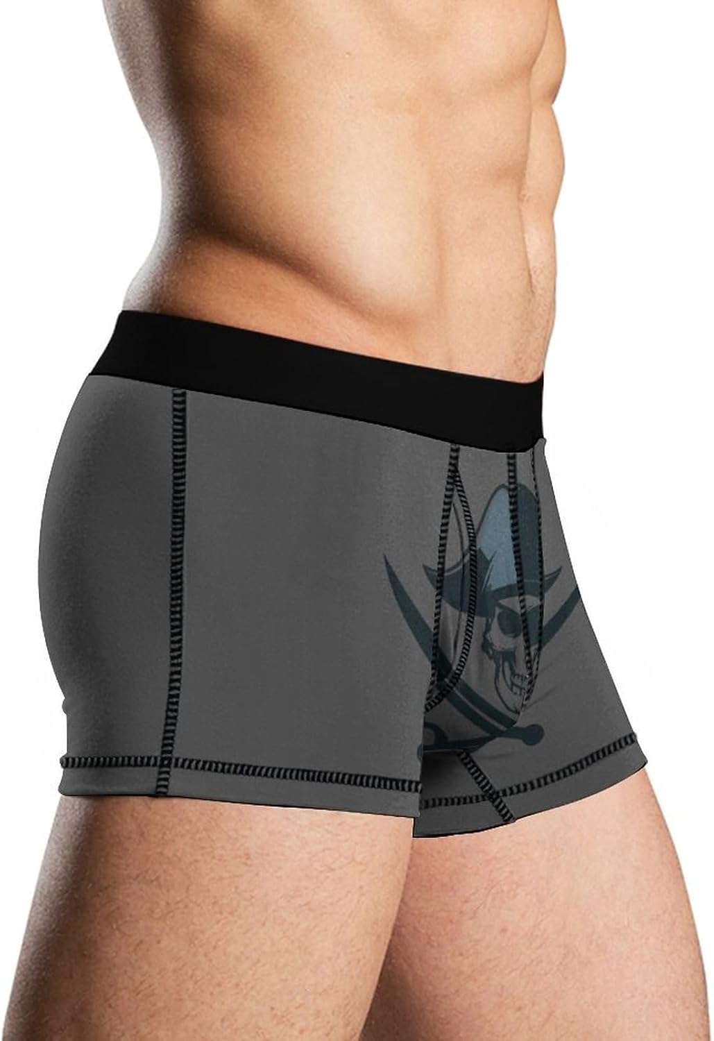Sea Skull Novelty Men's Boxer Briefs Soft Breathable Underpants Trunks Stretch Underwear