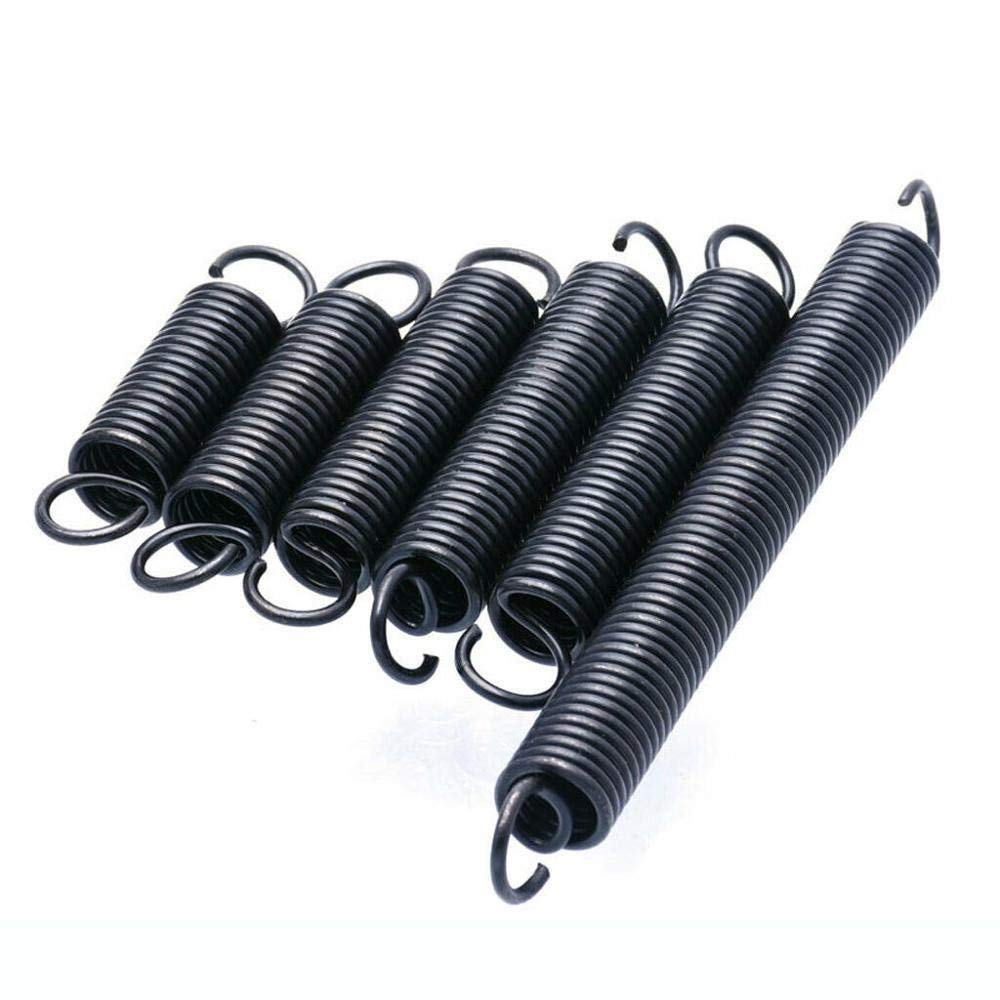 10 Stück Zugfedern Aus Federstahl – 0.5mm Draht, 5mm Außendurchmesser, Längen 15-60mm, Mit Haken