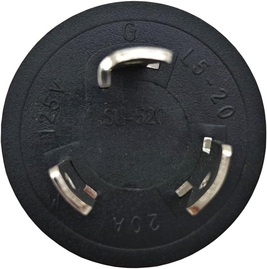 Parkworld 65580 NEMA L5-20P to 5-20R (T-Blade 5-15R) Tri-outlets 1FT