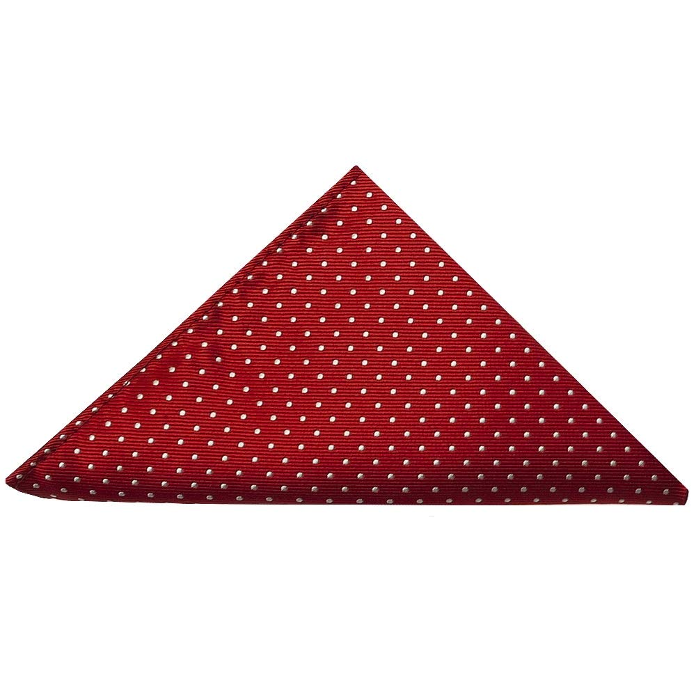 Ties R Us Men's Red And White Polka Dot Pocket Square