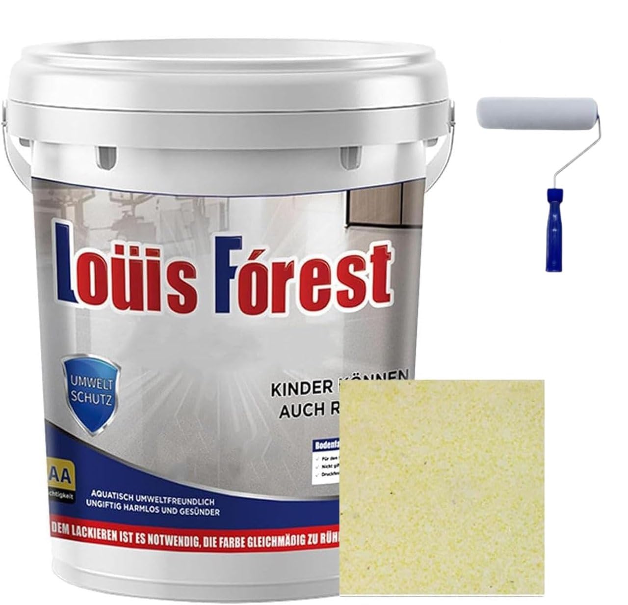 Zzlmdz Beige Epoxy Colored Sand Floor Paint,Louis Forest Epoxy Floor Paint,Colored Sand Self Leveling Floors Painting Garage, For Concrete, Tiles, Marble (, 500G)