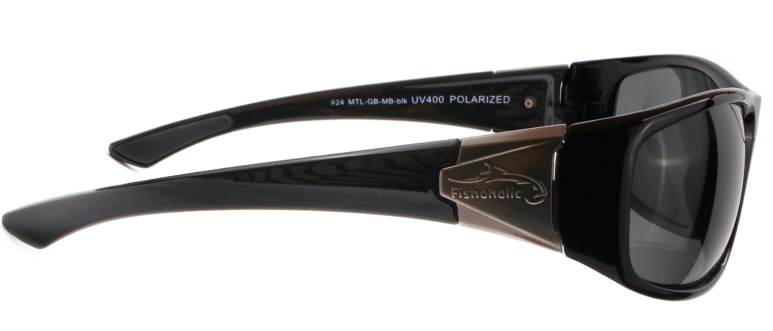Fishoholic Polaryzacyjne okulary przeciwsłoneczne wędkarskie z metalowym logo UV400 prezent wędkarski z twardym etui i woreczkiem