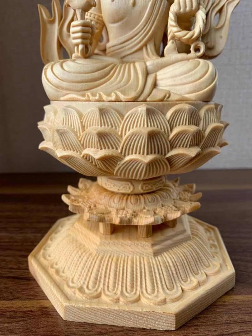仏像 木彫 不動明王像 檜木 (約)高30cm×幅12cm×奥行12cmAmazon.co.jp 