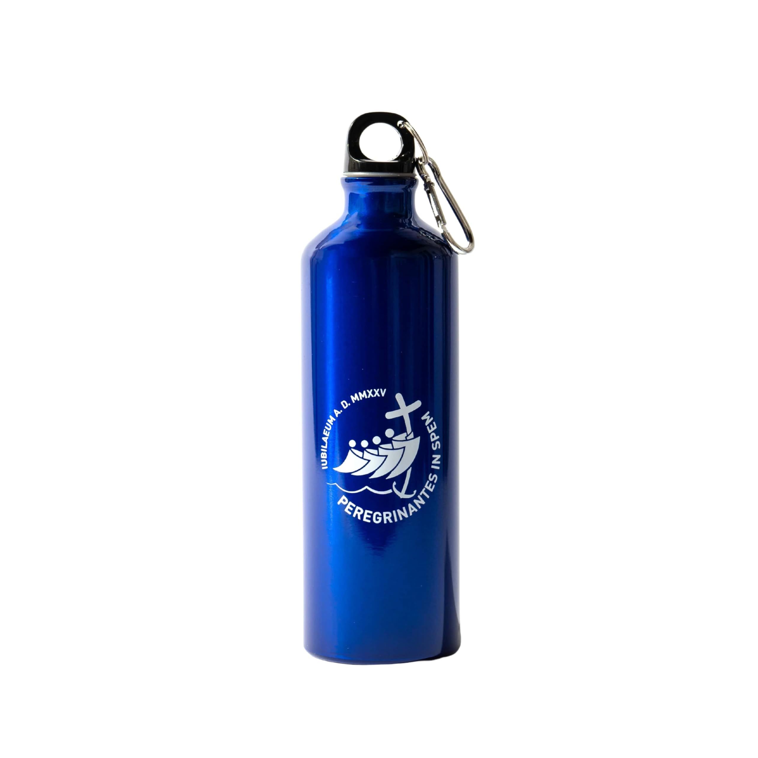 Pilgrim's Backpack Blue Pilgrim Water Bottle In Aluminium, Thermal, 25,36 Fl.oz Capacity, Official Jubilee Product 2025 (Blue)