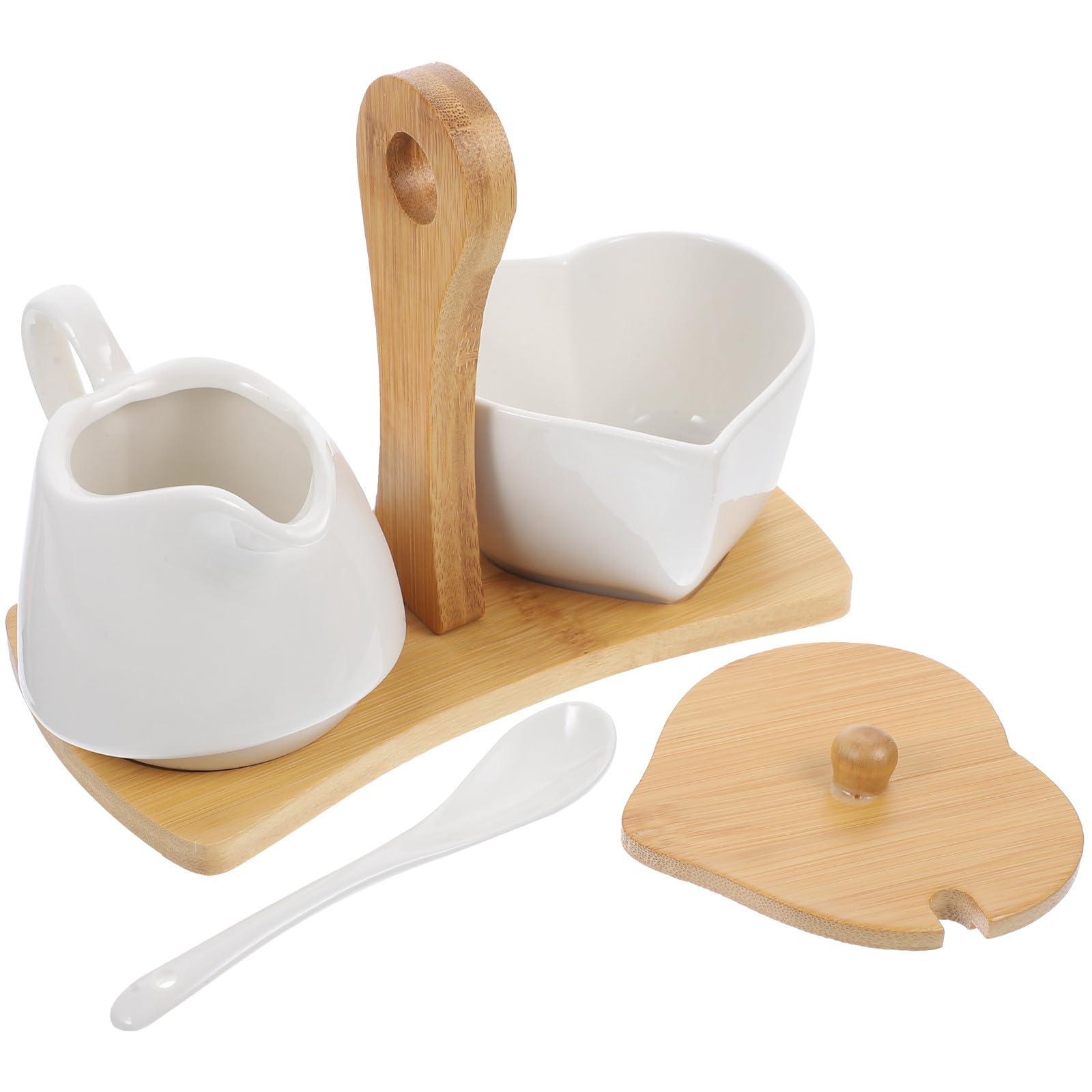 Juego de Azucarero y Jarra de Cerámica y con Mango de Set para Menaje de Cocina en Hotel y Hogar