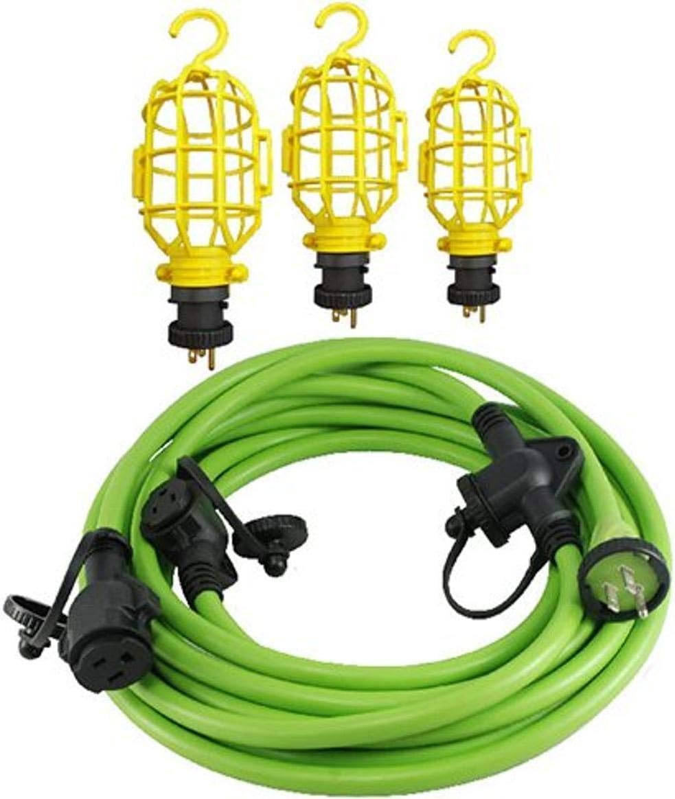 Product Deal Conntek 25-Feet STW 14/3 3 Outlets Multifunction Cord with 5-String Light Kit On/Off Switch