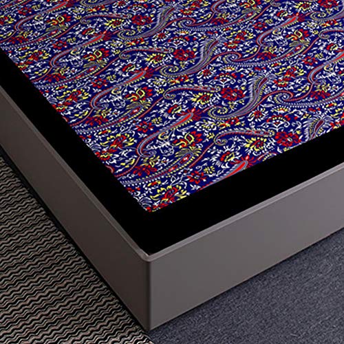 Drap housse 200x200x30cm imprimé paisley chic en microfibres - 2
