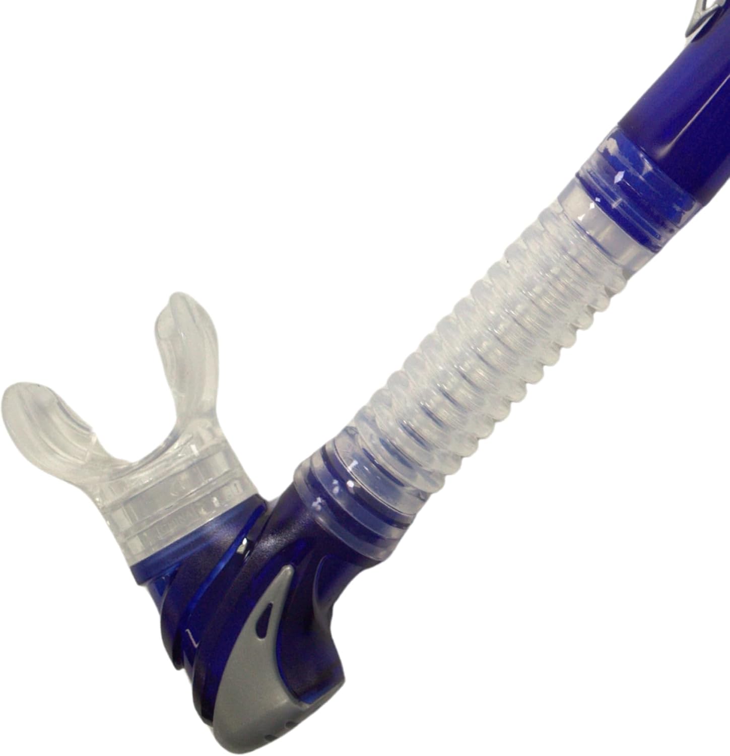 Scuba Choice Scuba Diving Dive Dry Top Straight Snorkel with Purged Valve, Blue