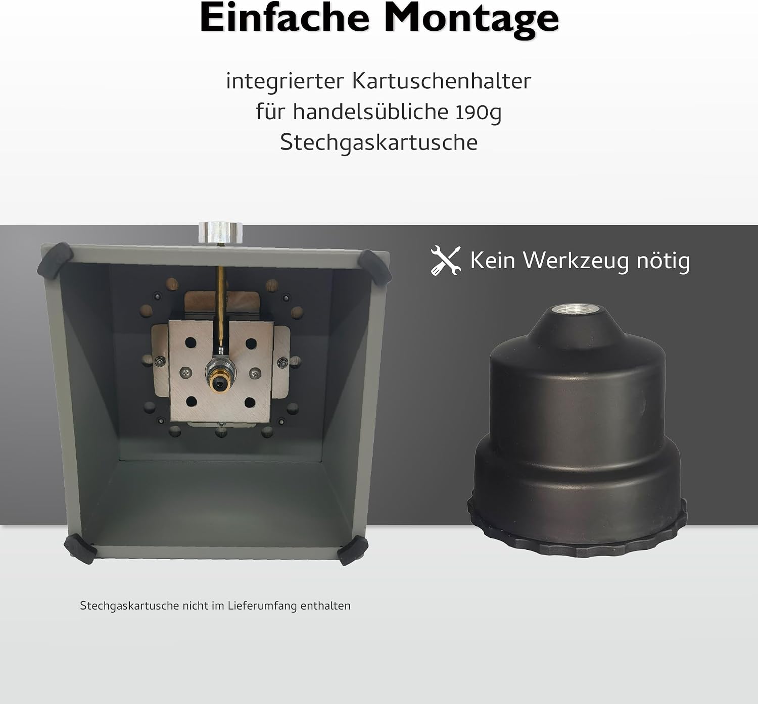 tepro Vulena Table Gas Fire Pit, Anthracite, Square, Smooth, with Glass Decorative Stones