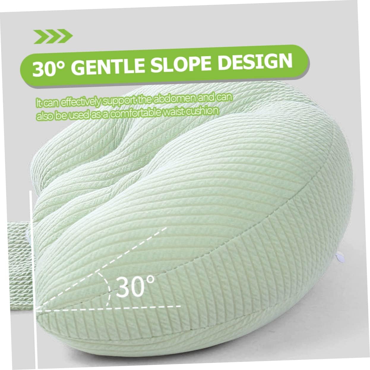 Multifunctional U-Shaped Pregnancy Pillow for Lumbar Support Waist Pad for Comfortable Maternity for Back Abdomen and