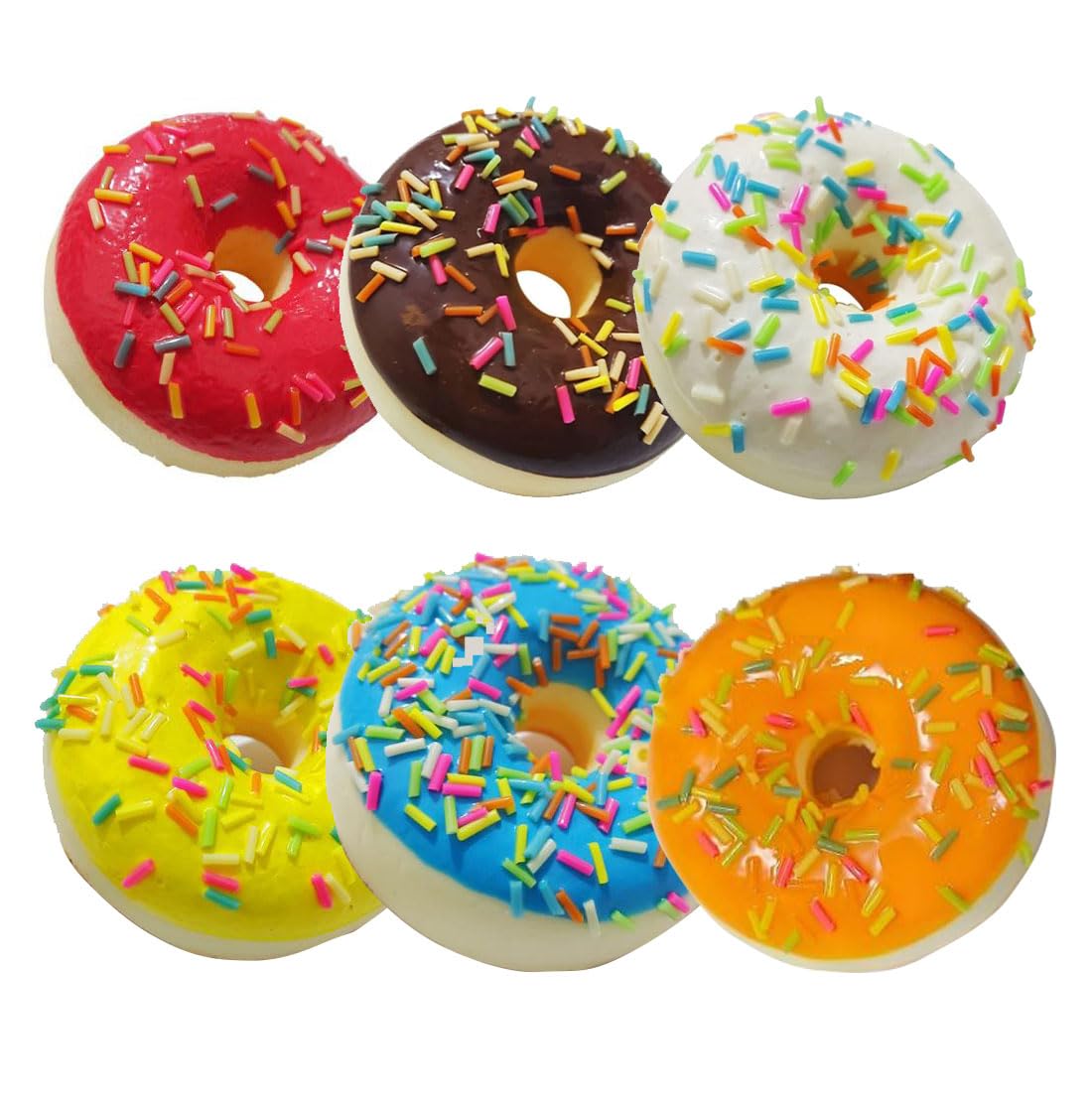 LATRAT 6 Pcs Artificial Donuts Realistic Fake Donuts Model Fake Donuts Cake Toys Photography Props Home Decoration