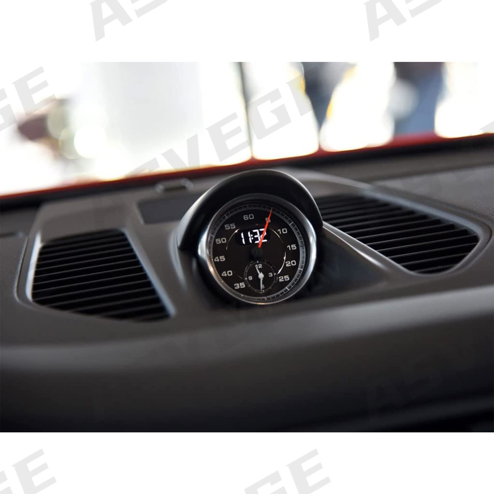 Sport Cronometro Cronometro Pannello per Porsche 911 991 2013-2019, Copertina nera e orologio nero