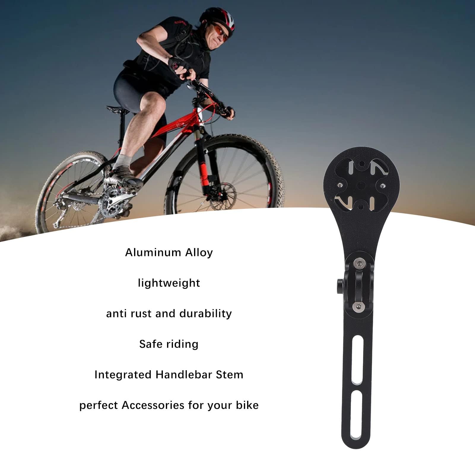 Bike Computer Holder, Bike Front Light Bracket Camcorder Bracket Bike Front Light Bracket Camcorder Bracket Bike Holder Base Fixing Mount for Road Bike Integrated Handlebar (for Wahoo)