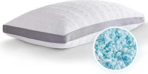 Meoflaw Almohadas refrescantes tamaño King, almohadas de espuma viscoelástica trituradas para dormir, almohadas King de apoyo para personas que
