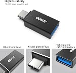 BENFEI USB C to USB 3.0 Adapter, 3 Pack USB C to One Male to Female Adapter, Compatible with MacBook 2018 2017 2016, Samsung Galaxy Note 8, Galaxy S8 S8+S9, Google Pixel, Nexus, Black