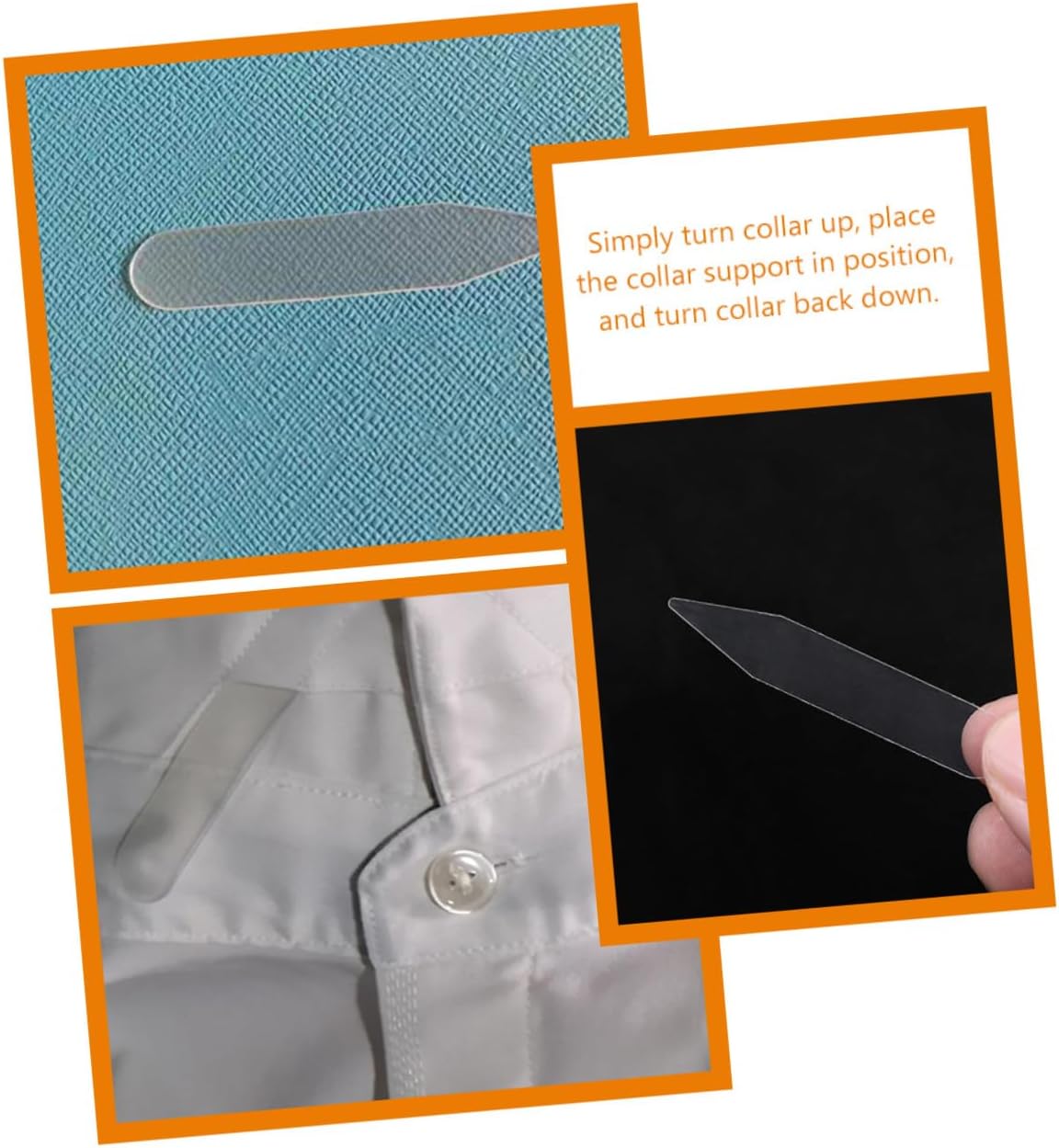 BESTYASH 200pcs Shirt Collar Inserts Collar Stays for Men Transparent to Maintain Shape Easy to Use for Dress Casual Shirts