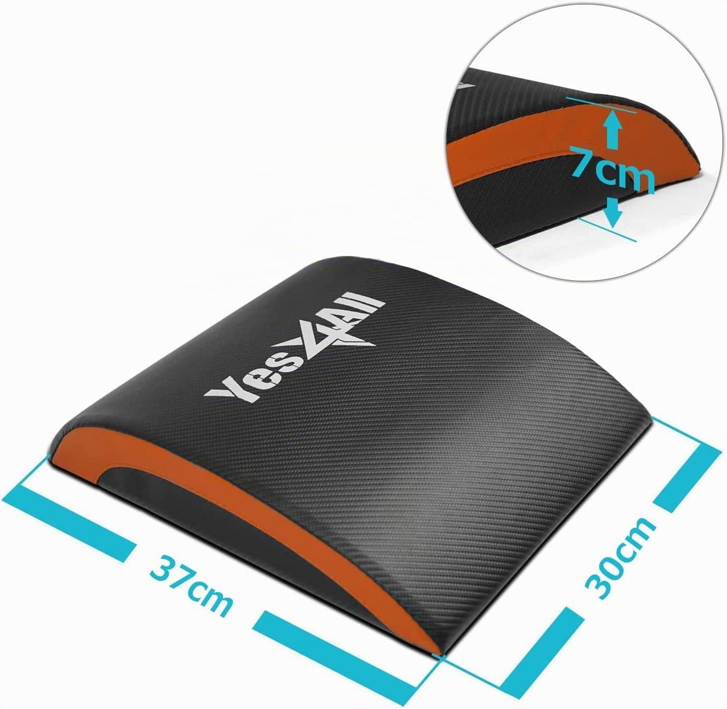 Yes4All Bauchmuskel-Matte, Ab Übung Matte Core Trainer, Gymnastikmatte mit Steißbein Schutzpolster/Bauchkeil - Bauchmatte Unterstützung für Abdominal Training, Sit-Up-Pad Bauch