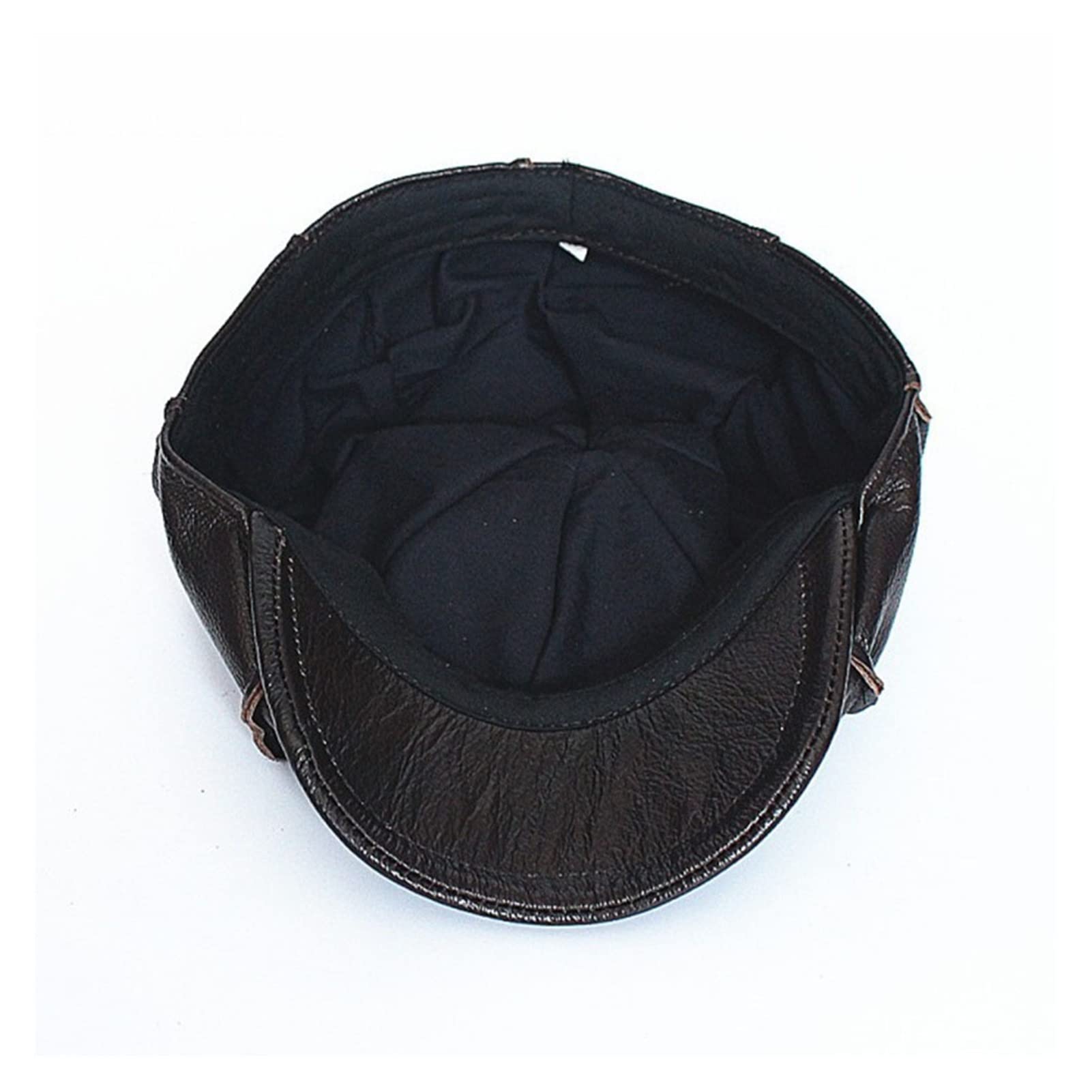 Newsboy Cap Mens Beret Prawdziwej Skóry Brown Vintage Jesień Winter Czapki dla mężczyzn Akcesoria