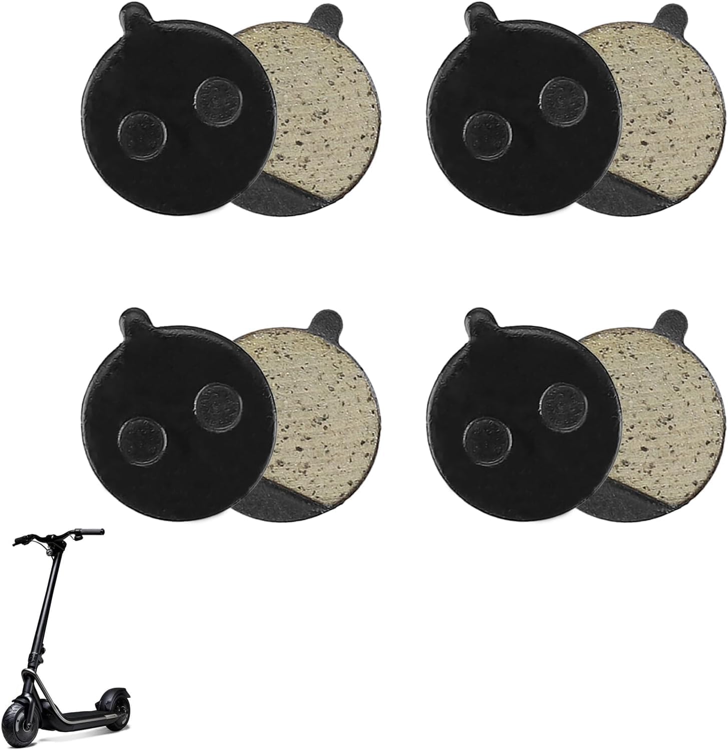 8 Pcs Electric Scooter Brake Pads Compatible with iScooter IX3 IX4 I9 I9Max VSETT 9 9+ Zero 9, Kugoo M4 M4 Pro, Semi Metallic Resin Brake Pads, Low Noise Wear Resistant Brake Accessories