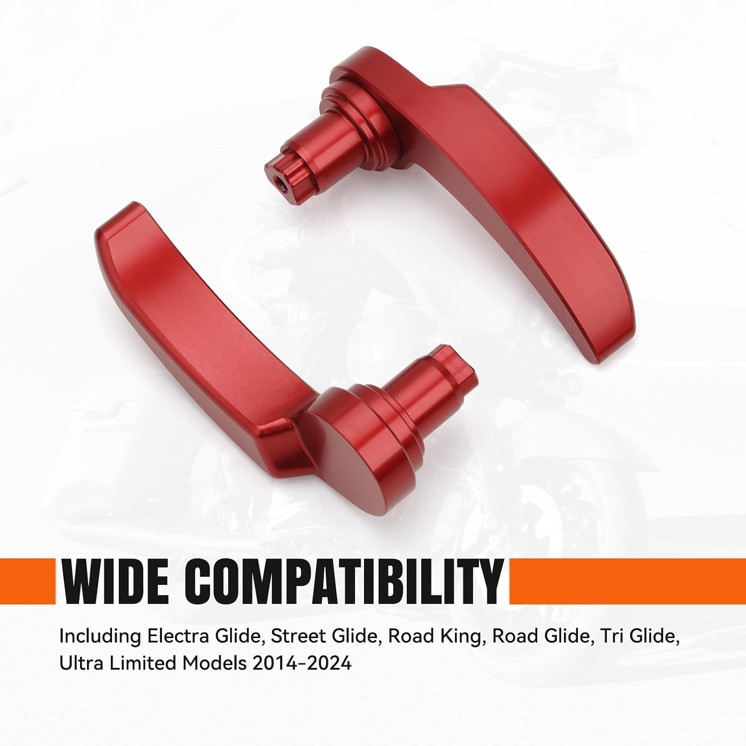 Saddlebag Latch Kit for Harley Touring 2014-2024 Lid Lifters Red | Street Glide Road King Road Glide, Electra Glide Ultra Limited, Stainless Steel Lid Lifters, Saddle Bag Lid Support