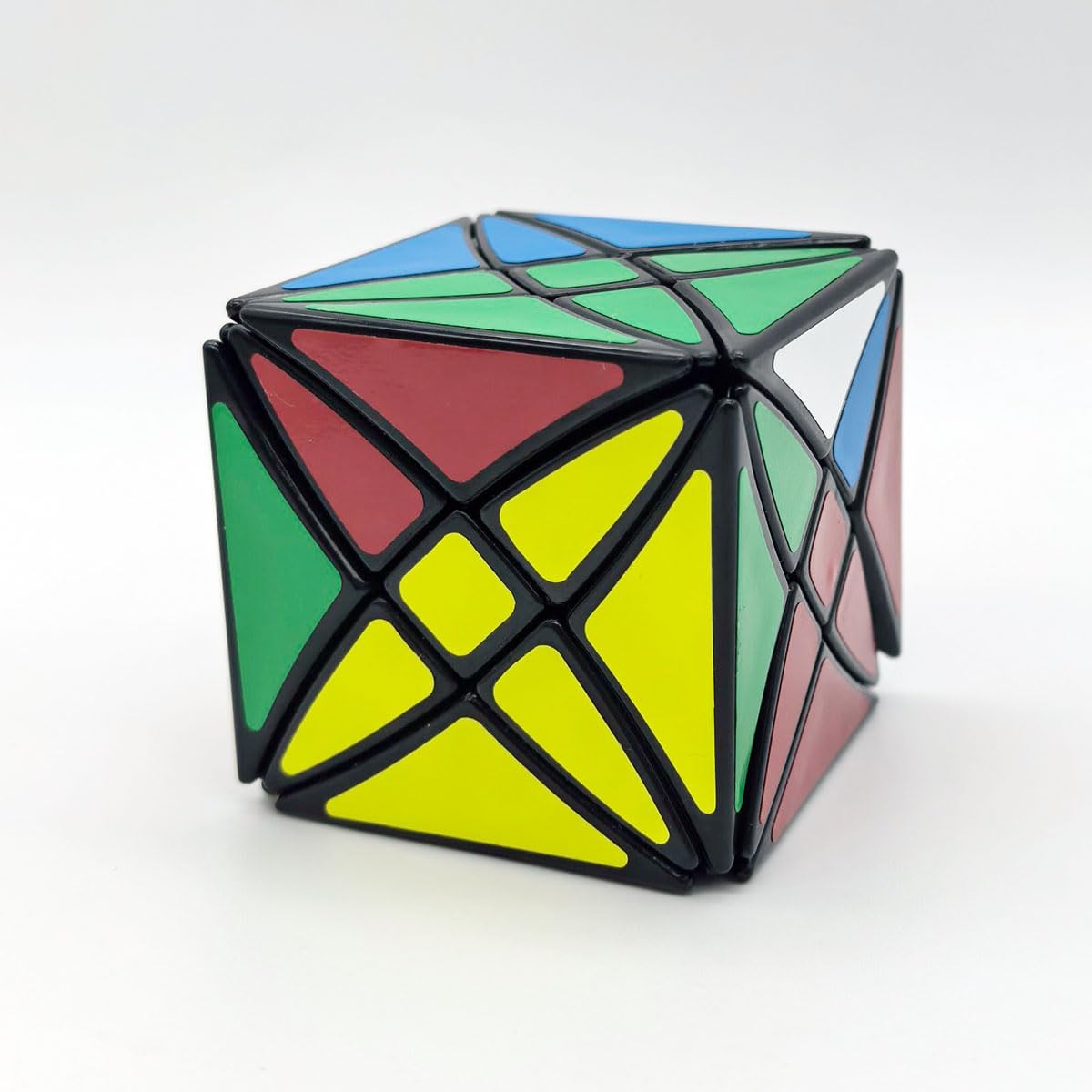 Willking Flower Rex Puzzle Cube 8 Axis Hexahedron Petals Abnormity Irregular Twist Cube Toy Black