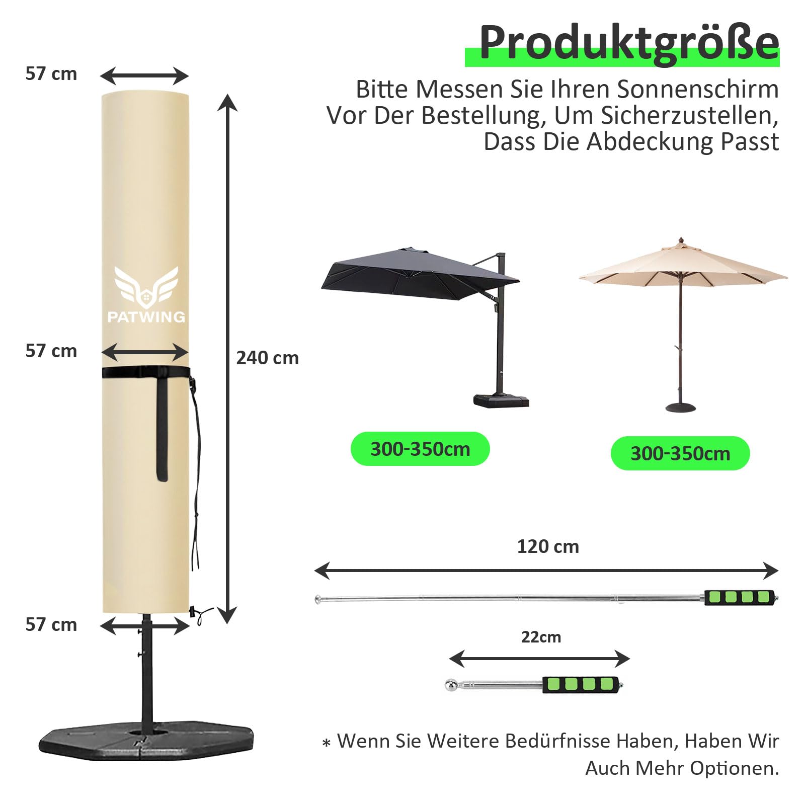 Pokrowce na Parasole Przeciwsłoneczne, Zdecentralizowany Pokrowiec na Parasol przeciwsłoneczny, Pokrowiec na Parasol Ogrodowy na Parasol Voczny na Patio
