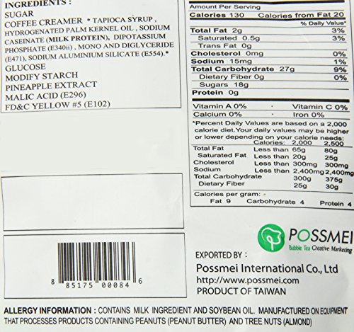 Possmei Bubble Tea Mix Instant Powder, Pineapple, 2.2 Pound - Thumbnail 3