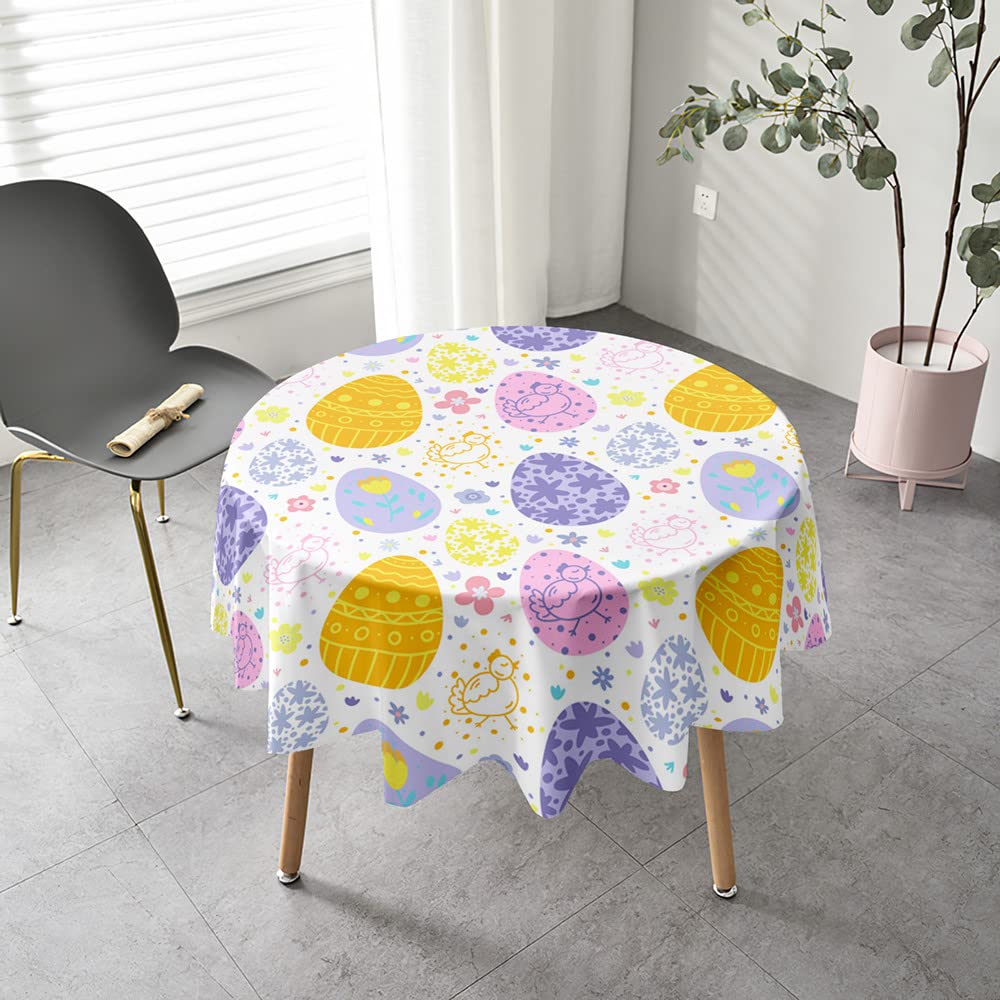 Morbuy Rondes Nappes Anti Taches, Pâques Imprimé Nappes