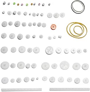 75 Type Plastic Gear Kit Pulley Belt Worm Kits Crown Gear Single Double Reduction Gear Worm Gear DIY Gear Assortment Accessories Set for Toy Motor Car Robot