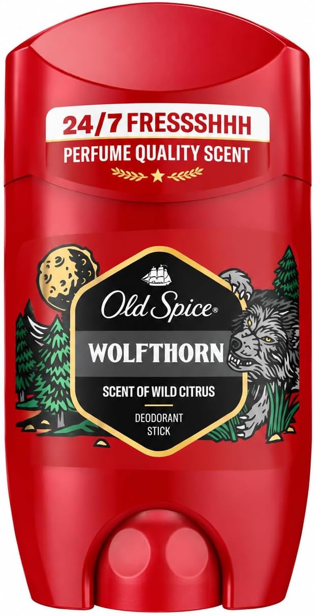 Old Spice Wolfthorn Deodorant Stick, Deodorant Stick Without Aluminium for Men, Men's Deodorant with Long-lasting Fragrance, 50 ml