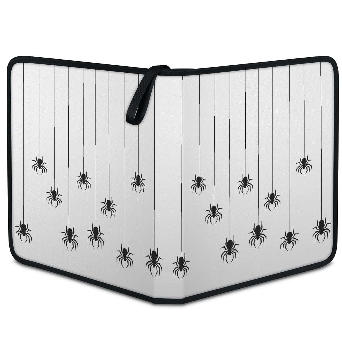 Raccoglitore per carte collezionabili con 9 tasche, motivo ragno, per Halloween, con maniche rimovibili, impermeabile, con cerniera, 50 pagine, capacità 900 carte