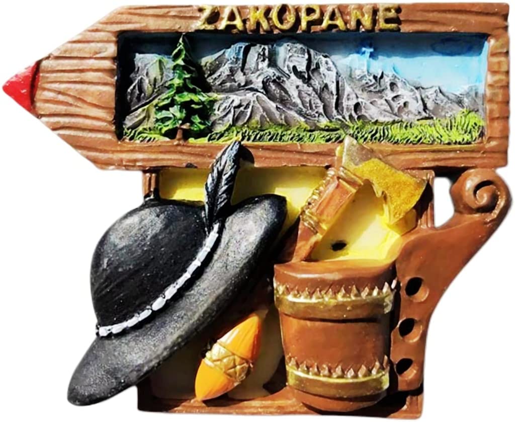 Zakopane Poland Zakopane Magnet Fridge Refrigerator Magnet Decoration Sticker Souvenir Resin Crafts Kitchen Whiteboard