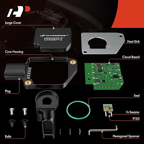 Miniatura 4 de A-Premium Medidor de sensor de flujo de aire masivo - con junta tórica y pernos - OHV 6Cyl 3.8L - Compatible con Chevy, Pontiac, Buick & Olds,