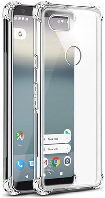 USTIYA for Google Pixel 2 Case Clear TPU Four Corners Cover Transparent Soft funda