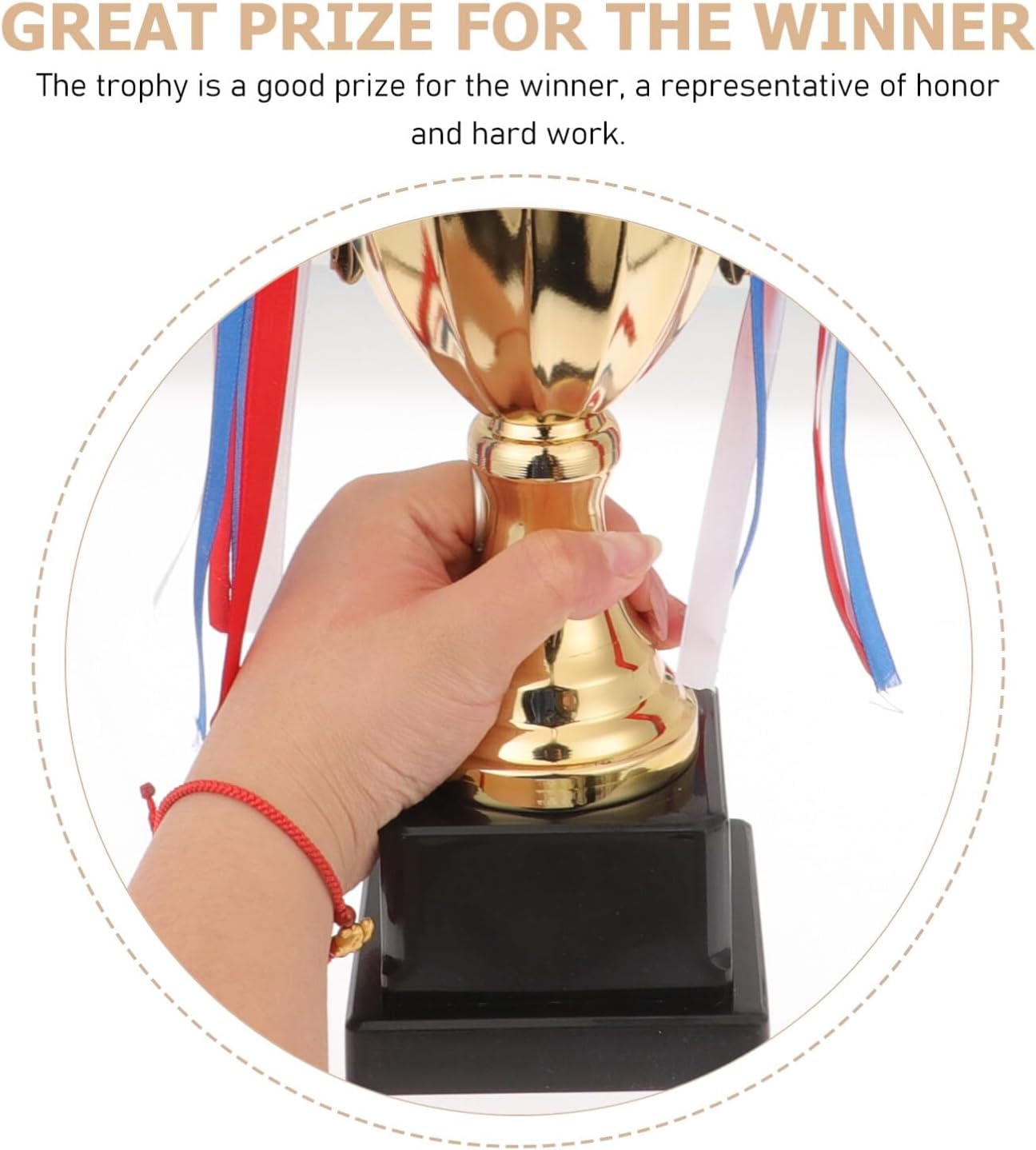 Vaguelly Metal Trophy for Sports Tournaments Lightweight Award Cup for Competitions Engraved Recognition Trophy for Boys and Girls and Adults